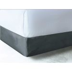 Designer Décor Contour Box Spring Wrap,  Polyester Shantung, Queen 7", 60x80x7, Charcoal Grey